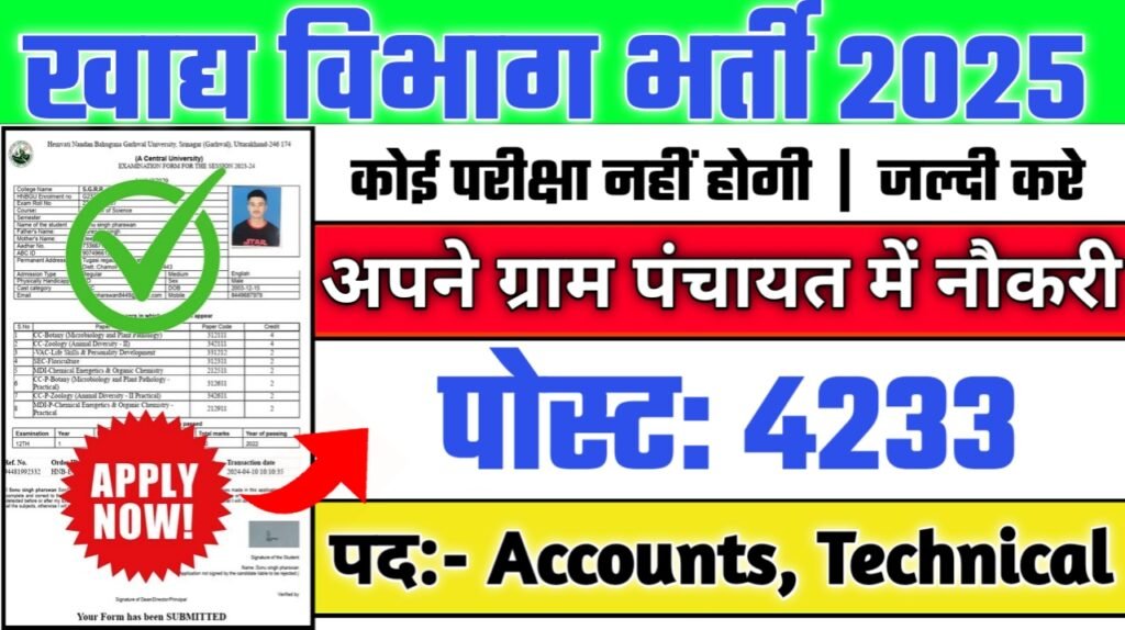 Food Corporation of India New Vacancy 2025- खाद्य विभाग के अंतर्गत बिना परीक्षा के 4233 पदों पर आई भर्ती