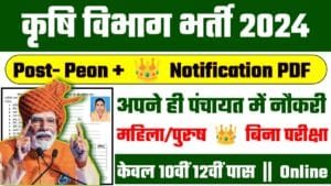 Krishi Vibhag Recruitment 2024: कृषि विभाग भर्ती 2024