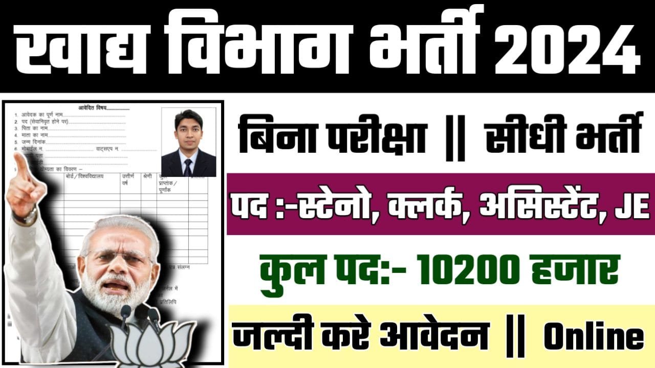 Food Corporation Of India Recruitment 2024: FCI Food विभाग भर्ती 2024