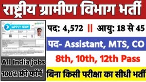 National Rural Department Recruitment 2024: राष्ट्रीय ग्रामीण विभाग भर्ती, 4572 पद
