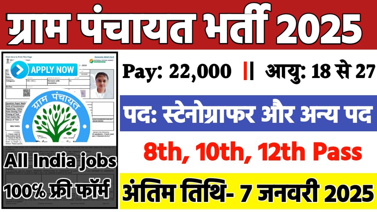 Gram Panchayat Recruitment 2025: ग्राम पंचायत भर्ती 2025