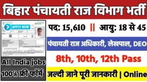 Bihar Panchayati Raj Recruitment 2025: बिहार पंचायती राज विभाग भर्ती 2025