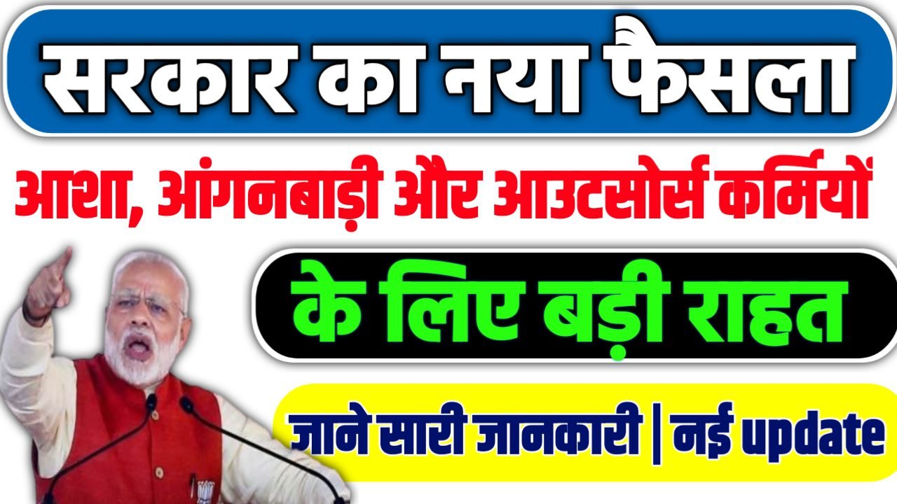 Outsourced Sanvida Workers New Update: सरकार का नया फैसला! आशा, आंगनबाड़ी और आउटसोर्स कर्मियों के लिए बड़ी राहत