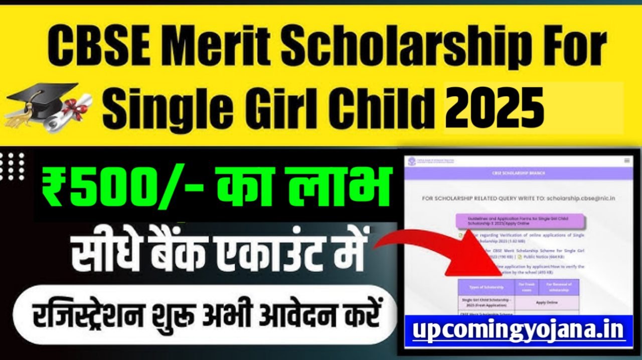 CBSE Single Girl Child Scholarship 2025: छात्राओं को मिलेगे हर महीने 500/- का स्कॉलरशिप, ऑनलाइन आवेदन शुरू
