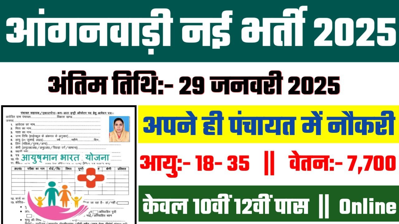 Anganwadi Recruitment 2025: Computer Operator भर्ती 2025