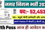 Nagar Nigam New Vacancy 2025- नगर निगम भर्ती 2025, Authoritative Notice Out