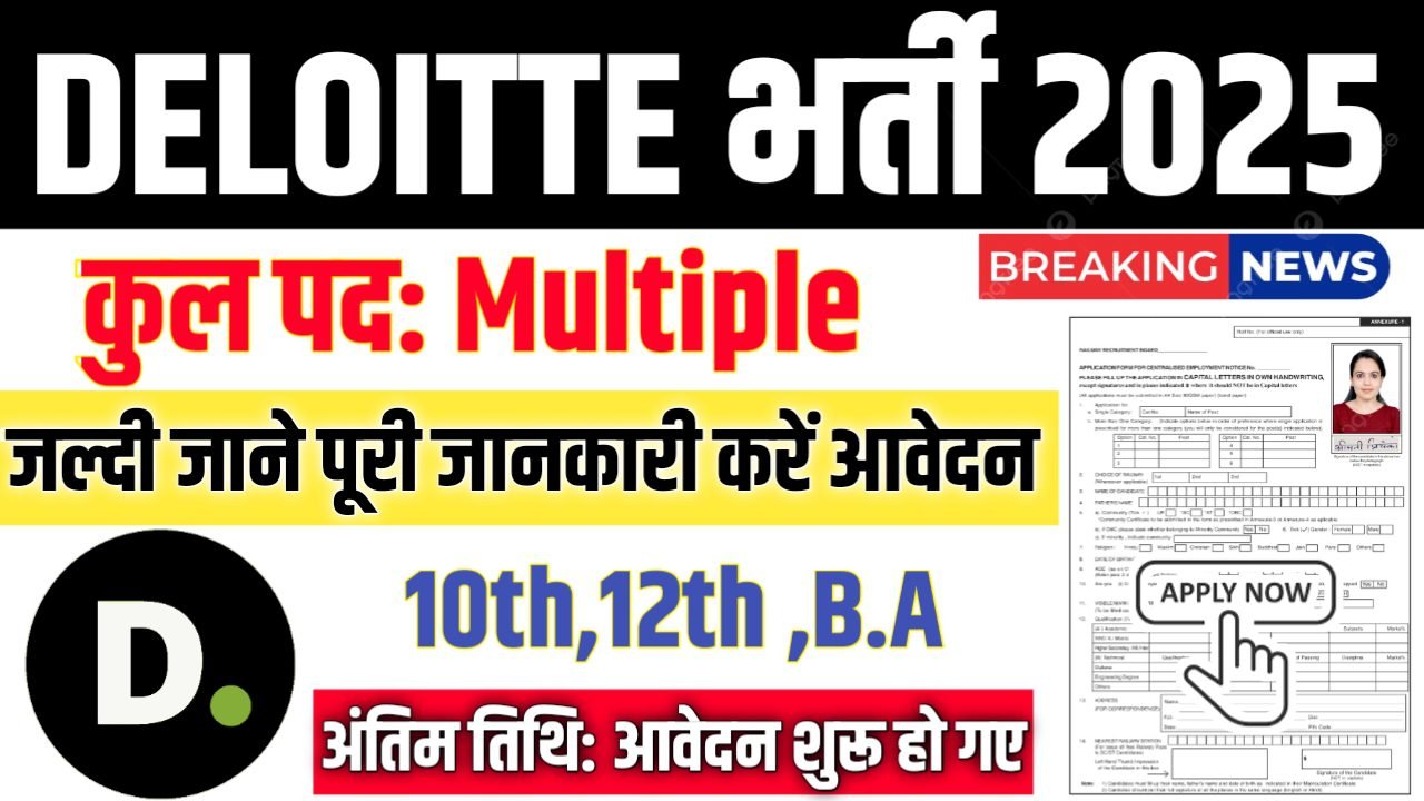 Deloitte New Vacancy 2025- डेलॉइट टच टोहमात्सु लिमिटेड भर्ती 2025, Authoritative Notice Out