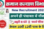 Social Welfare New Vacancy 2025- समाज कल्याण विभाग भर्ती 2025, Authoritative Notice Out