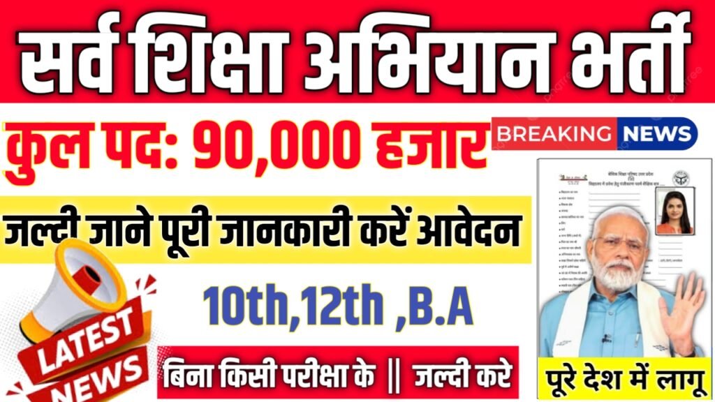Sarva Shiksha Abhiyan New Recruitment 2025: प्राथमिक शिक्षक भर्ती 2025