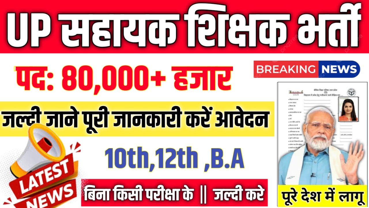 UP Assistant Teacher Recruitment 2025: यूपी सहायक शिक्षक भर्ती 2025