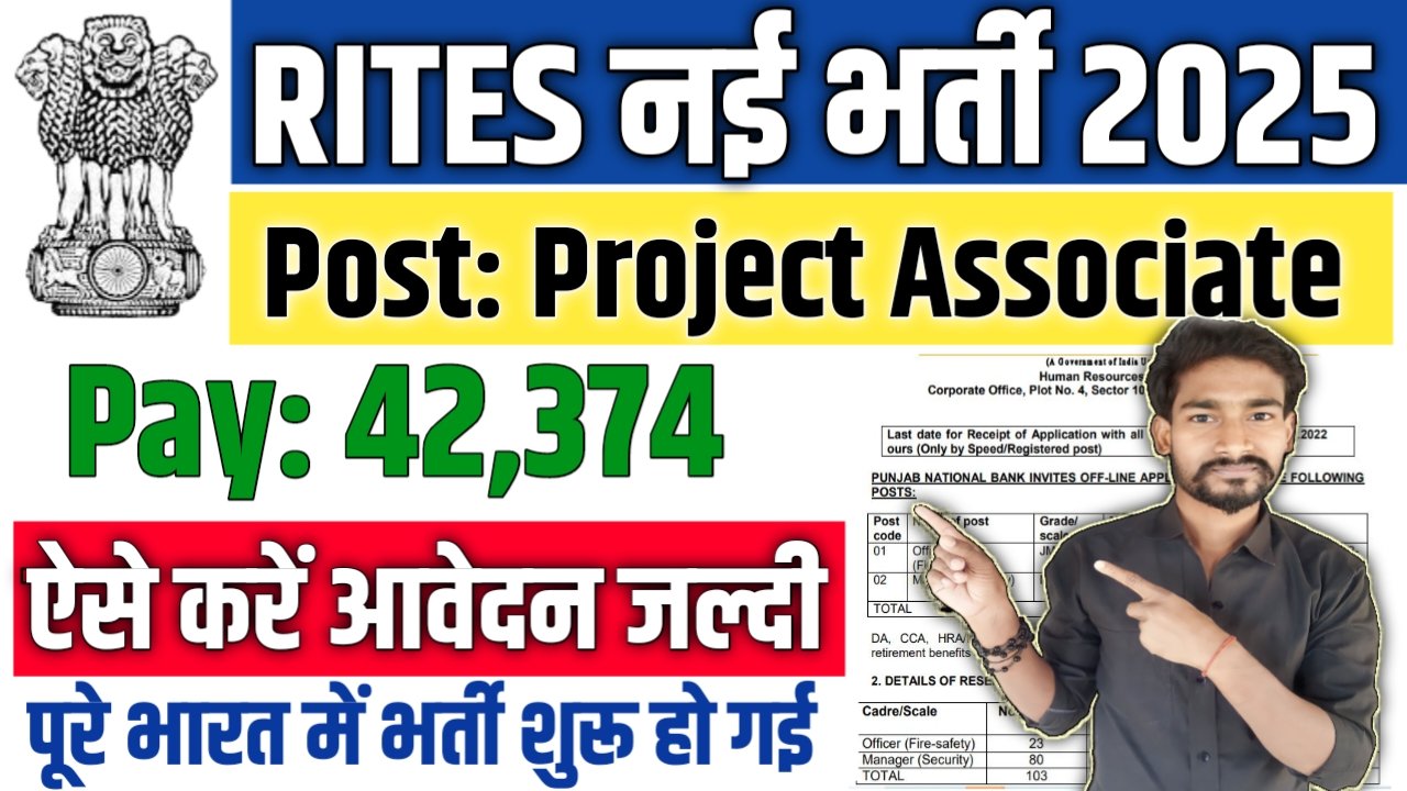RITES New Vacancy 2025: रेल इंडिया तकनीकी और आर्थिक सेवा में बम्पर भर्ती