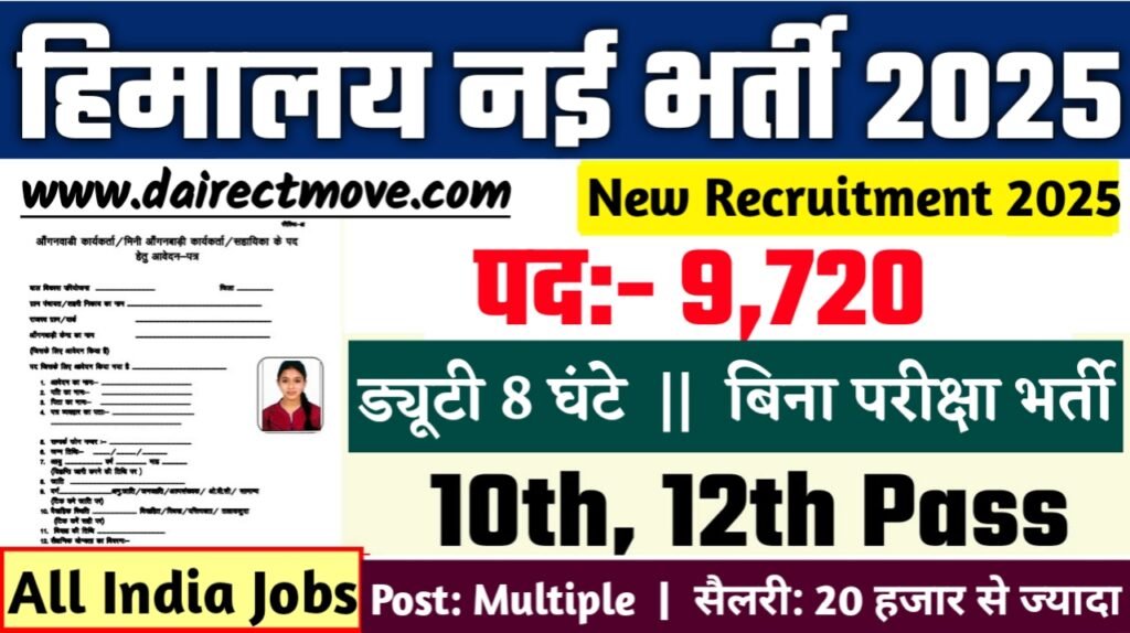 Himalaya New Vacancy 2025- 10th,12th/B.Sc के लिए 9,000+ नौकरियाँ, सैलरी ₹20,000-75,000