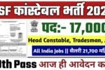 BSF Constable New Vacancy 2025- बीएसएफ में 17000 से ज्यादा पदों पर आई बंपर भर्ती