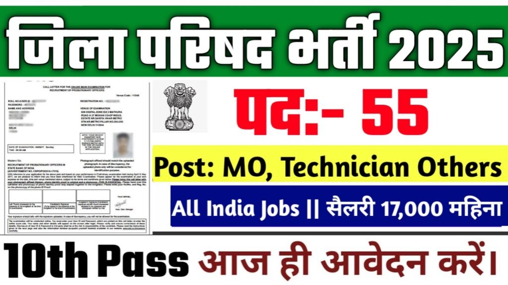 Zilla Parishad New Vacancy 2025- जिला परिषद भर्ती 2025, Authoritative Notice Out