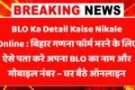 BLO Ka Detail Kaise Nikale Online