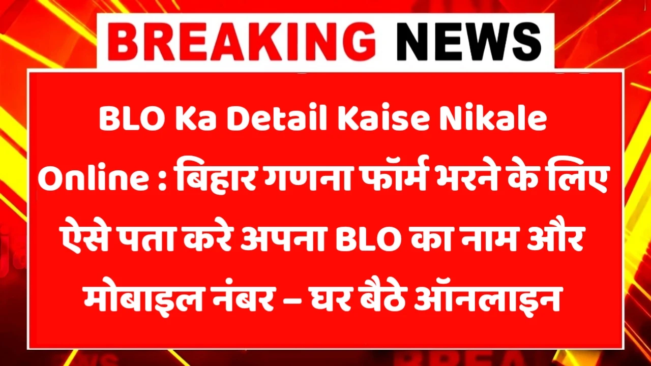 BLO Ka Detail Kaise Nikale Online