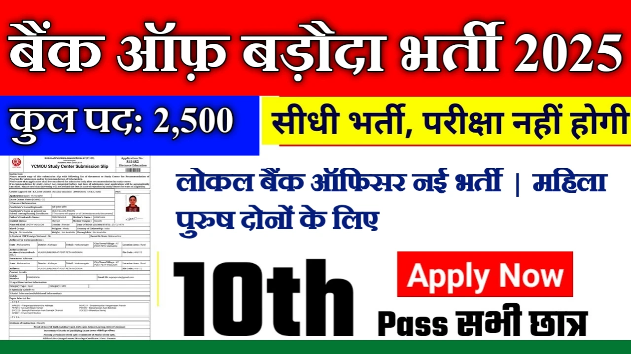 Bank of Baroda LBO Vacancy 2025