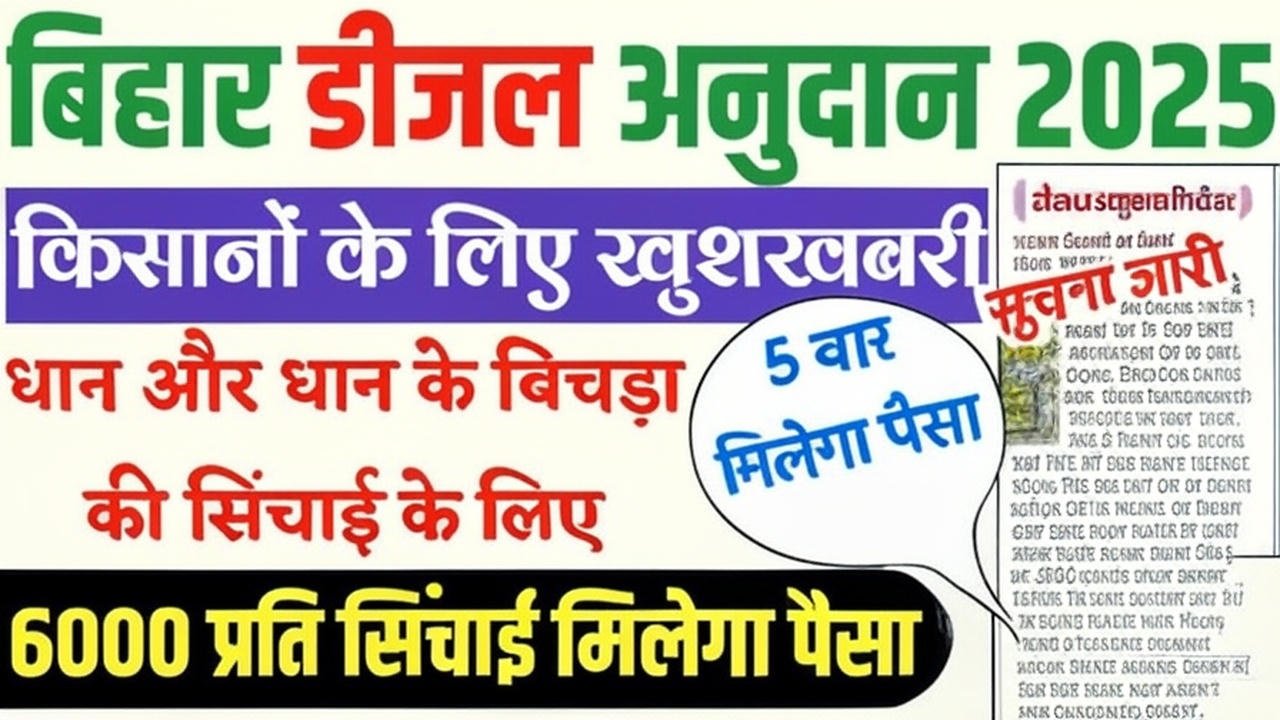 Bihar Diesel Anudan 2025