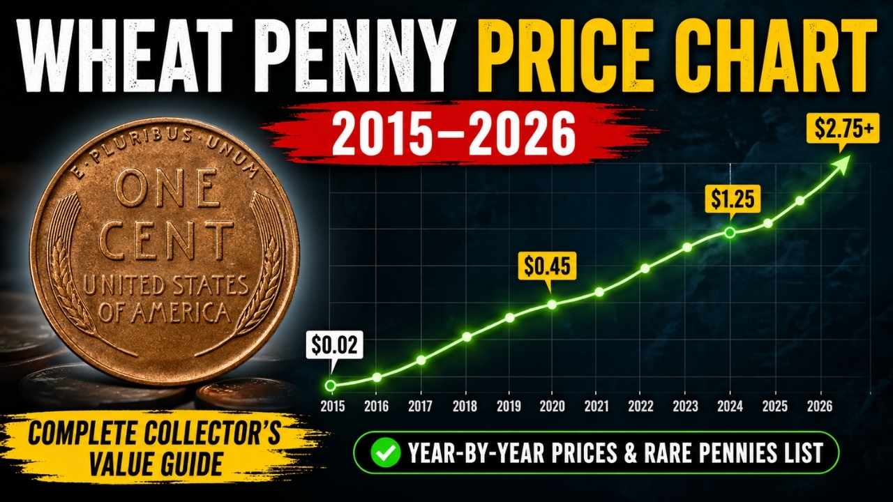 Wheat Penny Price Chart 2015–2026: Complete Collector’s Value Guide