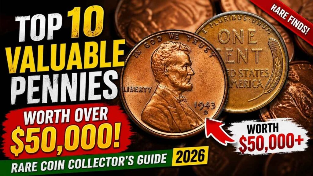 Top 10 Valuable Pennies Worth Over $50,000 – Rare Coin Collector’s Guide 2026