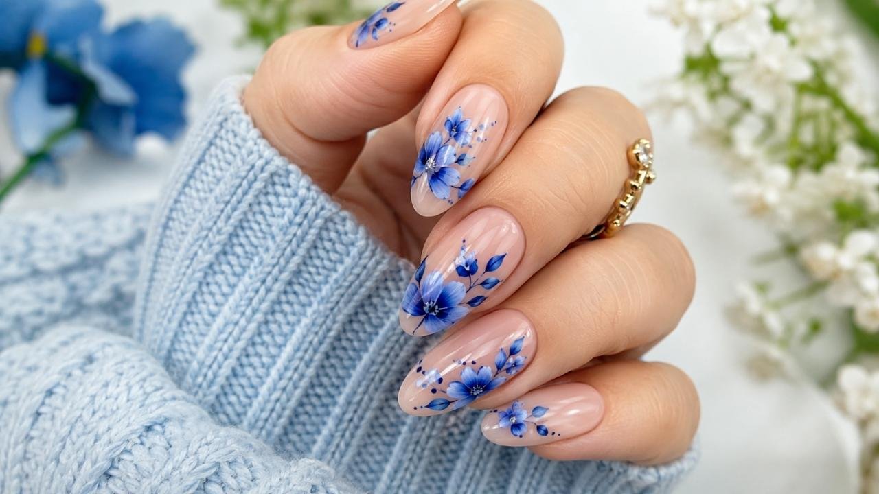 Blue Floral Nail Art Designs: Elegant Summer Styles for a Fresh Seasonal Look