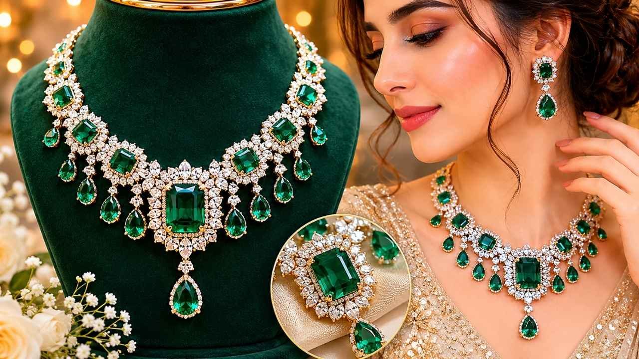 Premium Emerald Necklace Designs for Weddings & Parties