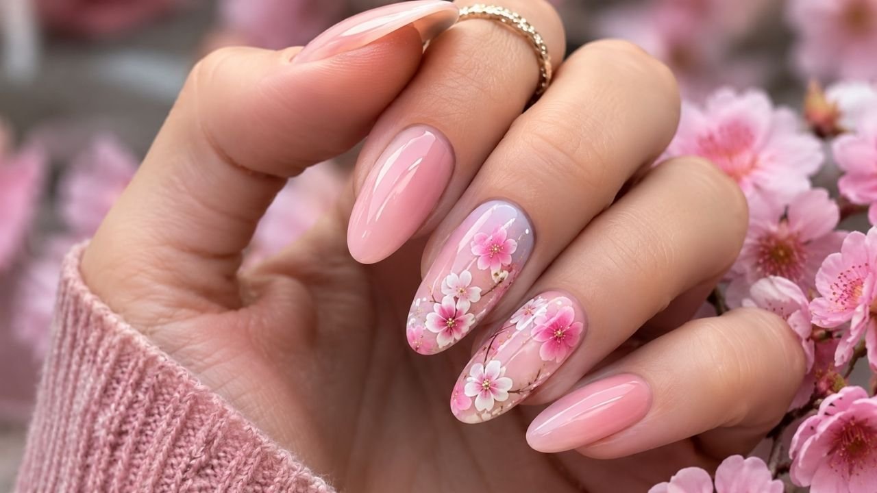 Soft Pink Floral Nails 2026 | Feminine Spring & Summer Manicure Inspiration