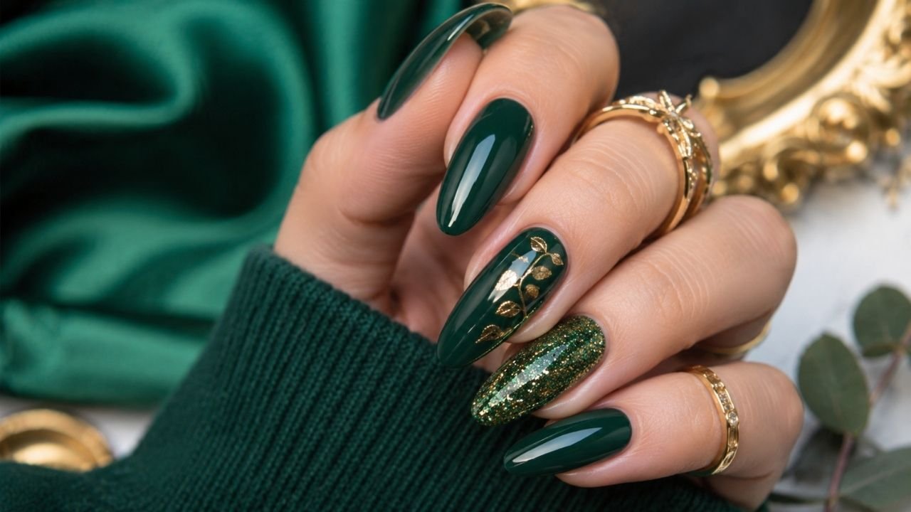 Luxury Green Nail Art Inspiration: Elegant Emerald Almond Designs That Elevate Chic Seasonal Style