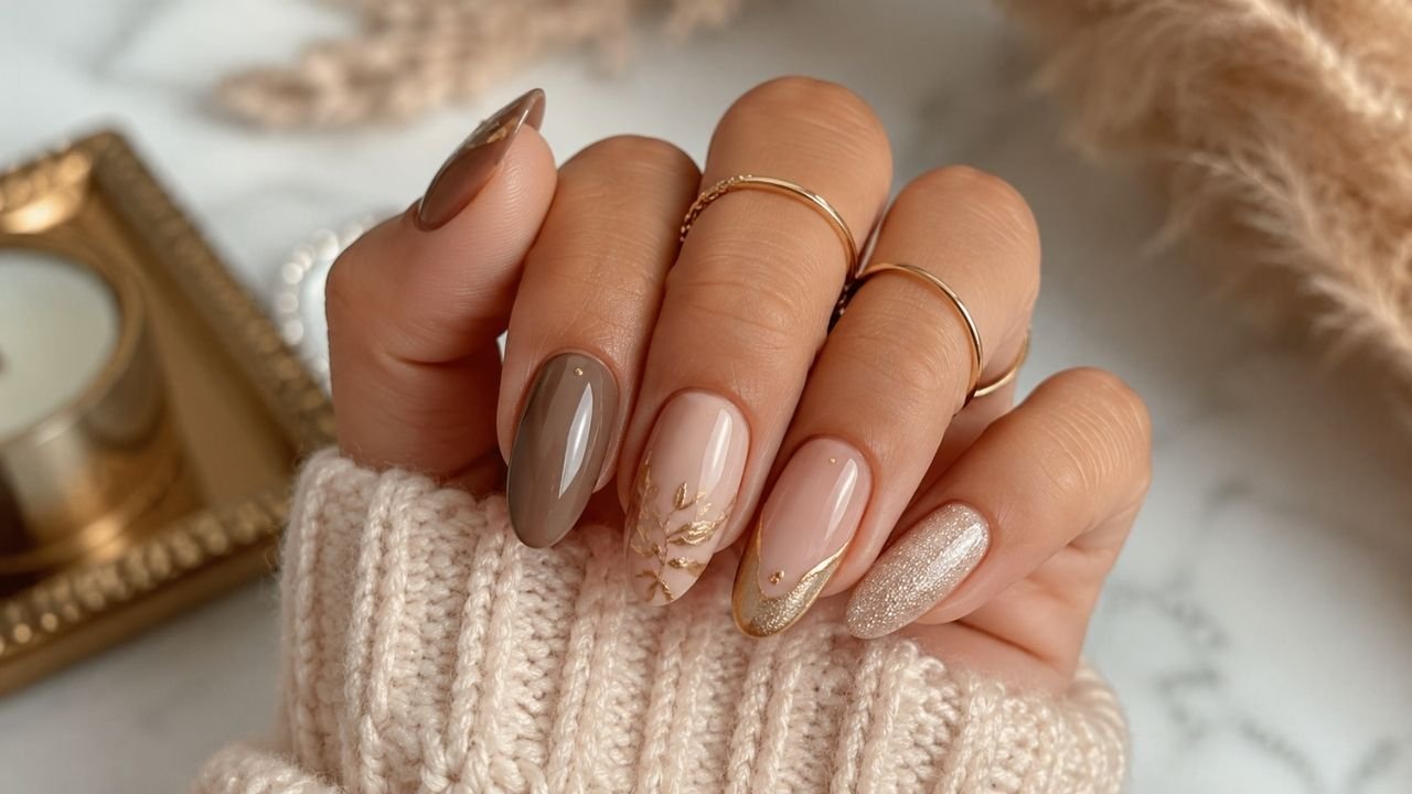 Elegant Almond Nail Art Inspiration: Chic Neutral Designs with Modern Details for Seasonal Style